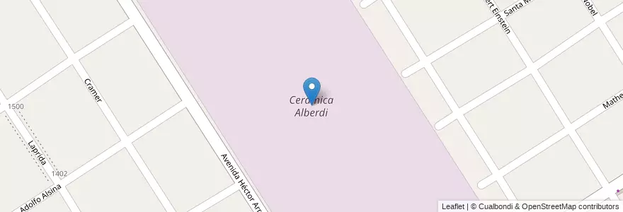 Mapa de ubicacion de Cerámica Alberdi en Argentina, Buenos Aires, Partido De José C. Paz.