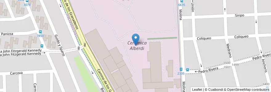 Mapa de ubicacion de Ceramica Alberdi en アルゼンチン, サンタフェ州, Departamento Rosario, Municipio De Rosario, ロサリオ.