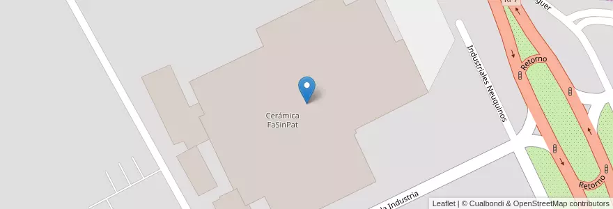 Mapa de ubicacion de Cerámica FaSinPat en الأرجنتين, تشيلي, نيوكوين, Departamento Confluencia, Municipio De Neuquén, Neuquén.