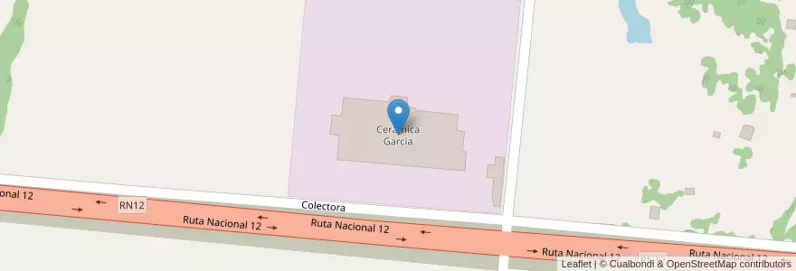 Mapa de ubicacion de Cerámica García en Arjantin, Misiones, Departamento Candelaria, Municipio De Candelaria.