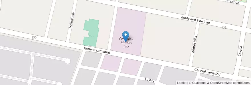 Mapa de ubicacion de Ceramica Marcos Paz en Argentine, Tucumán, Departamento Yerba Buena, Yerba Buena.