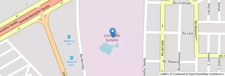 Mapa de ubicacion de Ceramica Salteña en 아르헨티나, Salta, Capital, Municipio De Salta, Salta.