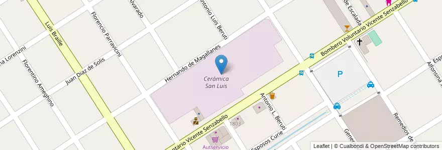 Mapa de ubicacion de Cerámica San Luis en アルゼンチン, ブエノスアイレス州, Partido De Florencio Varela, Florencio Varela.