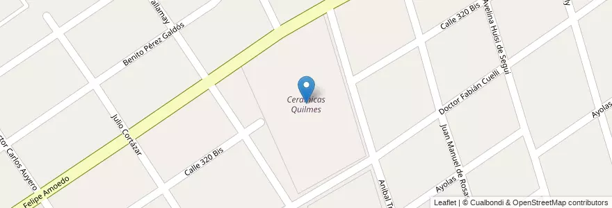 Mapa de ubicacion de Ceramicas Quilmes en Argentine, Province De Buenos Aires, Partido De Quilmes, Quilmes.