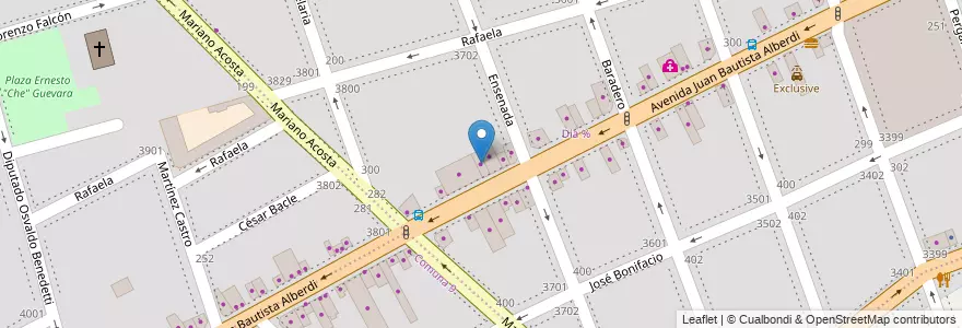 Mapa de ubicacion de Ceramicos, Floresta en Arjantin, Ciudad Autónoma De Buenos Aires, Buenos Aires, Comuna 10.