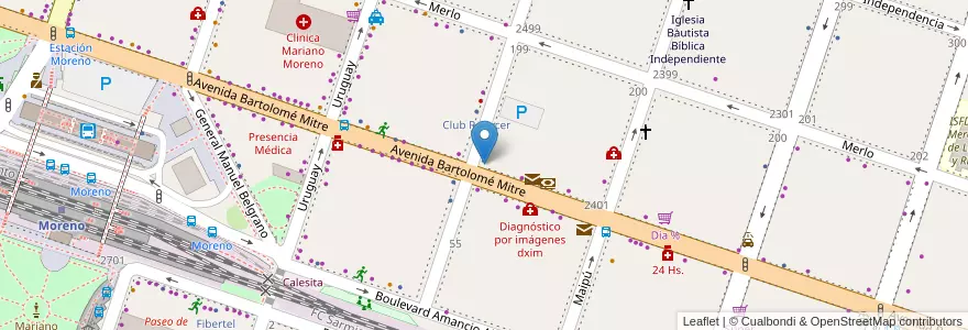 Mapa de ubicacion de Cero K Racing en Argentinië, Buenos Aires, Partido De Moreno, Moreno.