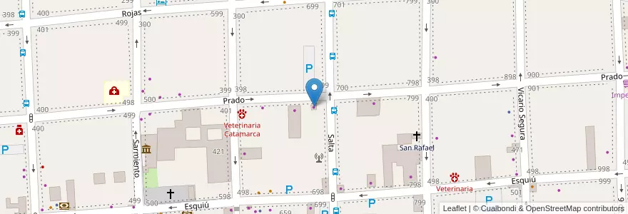 Mapa de ubicacion de Cerrajería en Аргентина, Катамарка, Departamento Capital, Municipio De San Fernando Del Valle De Catamarca, San Fernando Del Valle De Catamarca.