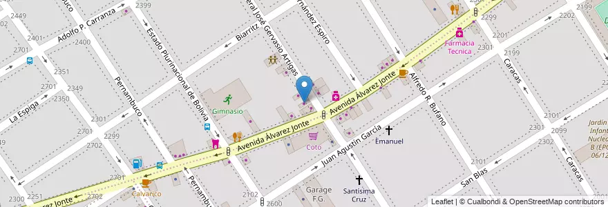Mapa de ubicacion de Cerrajeria, Villa del Parque en アルゼンチン, Ciudad Autónoma De Buenos Aires, ブエノスアイレス, Comuna 11.