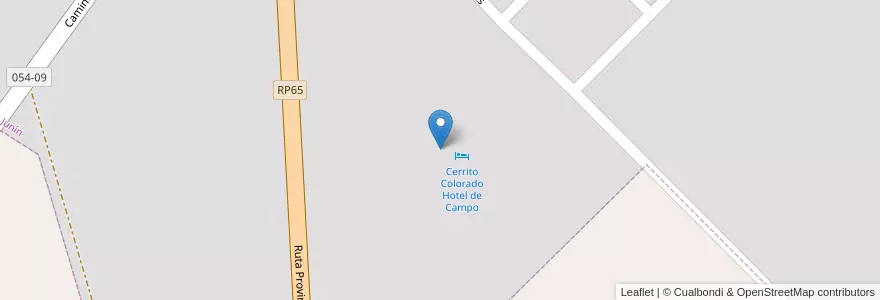 Mapa de ubicacion de Cerrito Colorado Hotel de Campo en آرژانتین, استان بوئنوس آیرس, Partido De Junín, Junín.