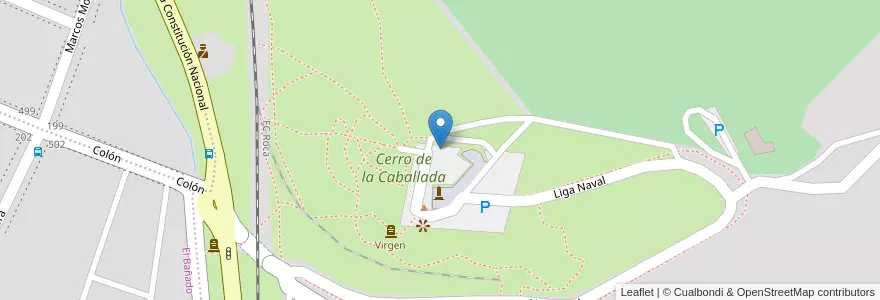 Mapa de ubicacion de Cerro de la Caballada en アルゼンチン, ブエノスアイレス州, Partido De Patagones, Carmen De Patagones.