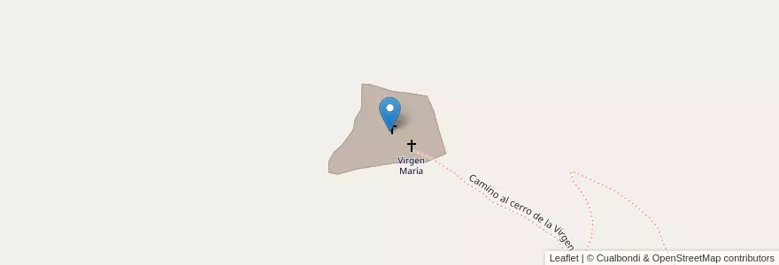 Mapa de ubicacion de Cerro de la virgen en Argentinië, Chili, Neuquén, Departamento Chos Malal, Chos Malal.