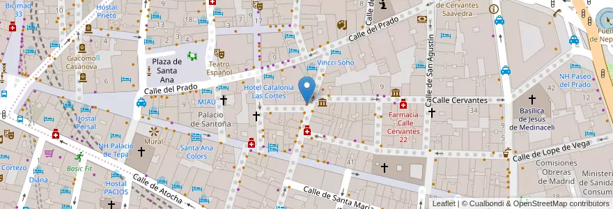 Mapa de ubicacion de Cervantes en Spain, Community Of Madrid, Community Of Madrid, Área Metropolitana De Madrid Y Corredor Del Henares, Madrid.