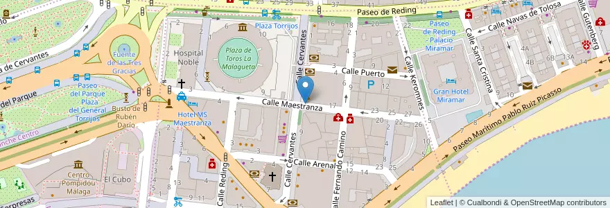 Mapa de ubicacion de Cervantes en スペイン, アンダルシア州, Málaga, Málaga-Costa Del Sol, Málaga.