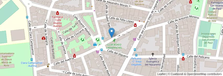 Mapa de ubicacion de Cervantes Baby en Spanien, Autonome Gemeinschaft Madrid, Autonome Gemeinschaft Madrid, Área Metropolitana De Madrid Y Corredor Del Henares, Madrid.