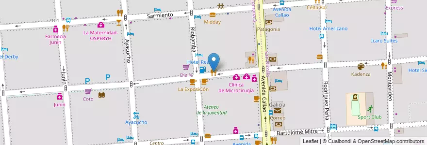 Mapa de ubicacion de Cervantes, Balvanera en アルゼンチン, Ciudad Autónoma De Buenos Aires, Comuna 3, ブエノスアイレス.