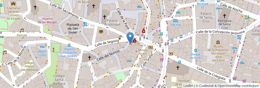 Mapa de ubicacion de Cerveceria 100 Montaditos en 西班牙, Comunidad De Madrid, Comunidad De Madrid, Área Metropolitana De Madrid Y Corredor Del Henares, Madrid.