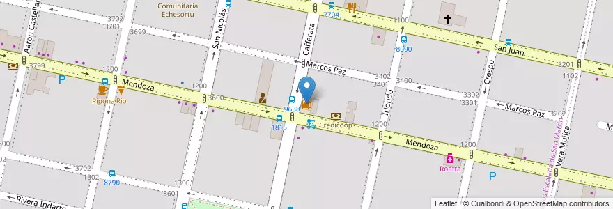 Mapa de ubicacion de Cervecería 372 en Argentinië, Santa Fe, Departamento Rosario, Municipio De Rosario, Rosario.