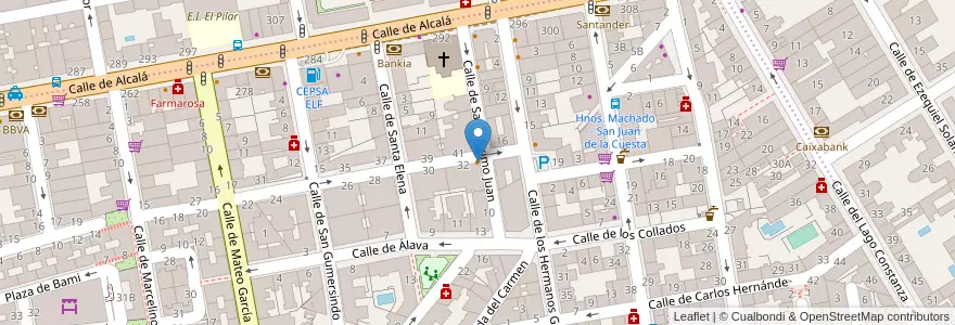 Mapa de ubicacion de Cervecería A´Conchiña en スペイン, マドリード州, Comunidad De Madrid, Área Metropolitana De Madrid Y Corredor Del Henares, Madrid.