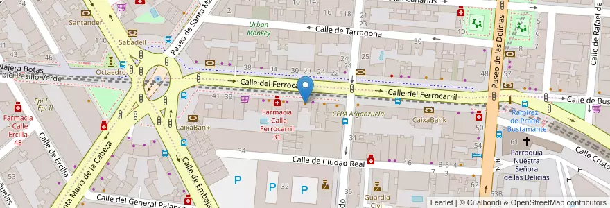Mapa de ubicacion de Cervecería Bar Durán en إسبانيا, منطقة مدريد, منطقة مدريد, Área Metropolitana De Madrid Y Corredor Del Henares, مدريد.
