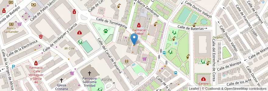 Mapa de ubicacion de Cervecería Bar Stewart en Испания, Мадрид, Мадрид, Área Metropolitana De Madrid Y Corredor Del Henares, Мадрид.