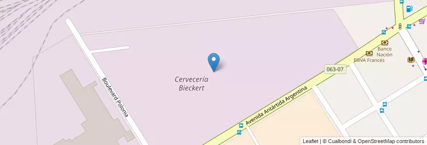 Mapa de ubicacion de Cervecería Bieckert en 아르헨티나, 부에노스아이레스주, Partido De Lomas De Zamora, Llavallol.