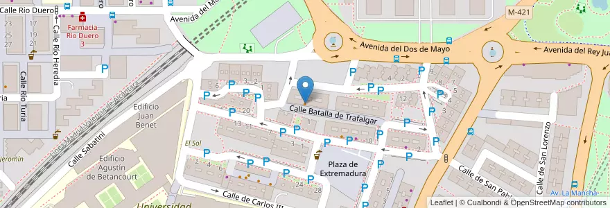 Mapa de ubicacion de Cervecería El Arco en Spagna, Comunidad De Madrid, Comunidad De Madrid, Área Metropolitana De Madrid Y Corredor Del Henares, Leganés.