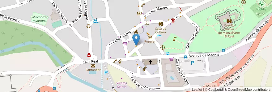 Mapa de ubicacion de Cervecería El Doblete en Spain, Community Of Madrid, Community Of Madrid, Cuenca Alta Del Manzanares, Manzanares El Real.