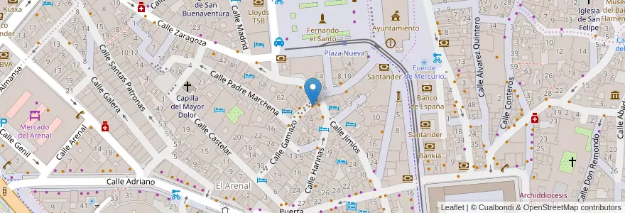Mapa de ubicacion de Cervecería Internacional en 西班牙, 安达鲁西亚, Sevilla, Sevilla.