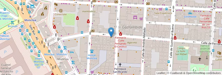 Mapa de ubicacion de Cervecería J.J. en Sepanyol, Comunidad De Madrid, Comunidad De Madrid, Área Metropolitana De Madrid Y Corredor Del Henares, Madrid.