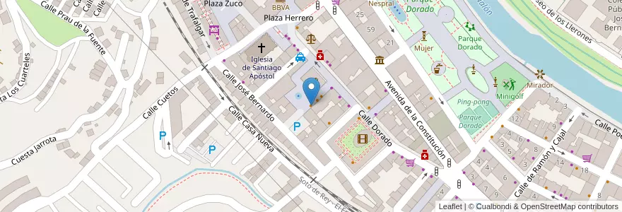 Mapa de ubicacion de Cervecería La Maestra en إسبانيا, أستورياس, أستورياس, Llangréu/Langreo.