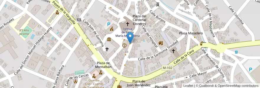 Mapa de ubicacion de Cervecería La Oficina en 西班牙, Comunidad De Madrid, Comunidad De Madrid, Sierra Norte, Torrelaguna.