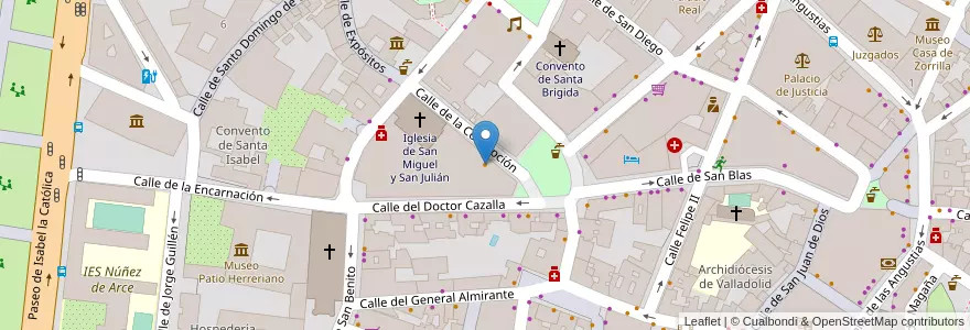 Mapa de ubicacion de Cervecería La sureña en Sepanyol, Castilla Y León, Valladolid, Valladolid.