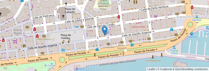 Mapa de ubicacion de Cervecería La Sureña en Испания, Кантабрия, Кантабрия, Santander, Santander.