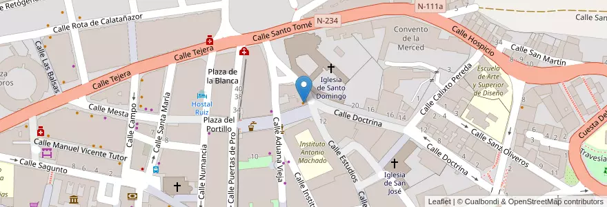 Mapa de ubicacion de Cervecería Machado en اسپانیا, Castilla Y León, سریا, سریا, Comarca De Soria.