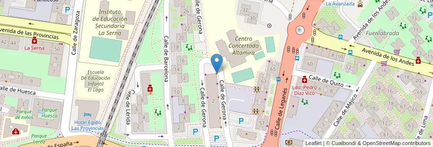 Mapa de ubicacion de Cervecería Museo en スペイン, マドリード州, Comunidad De Madrid, Área Metropolitana De Madrid Y Corredor Del Henares, Fuenlabrada.