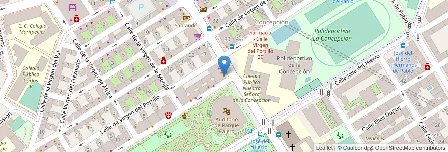 Mapa de ubicacion de Cervecería Olivares en スペイン, マドリード州, Comunidad De Madrid, Área Metropolitana De Madrid Y Corredor Del Henares, Madrid.