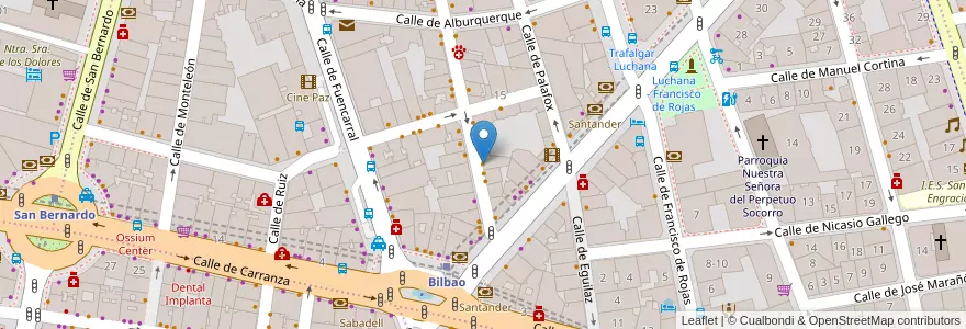 Mapa de ubicacion de Cervecería Pako's en Испания, Мадрид, Мадрид, Área Metropolitana De Madrid Y Corredor Del Henares, Мадрид.