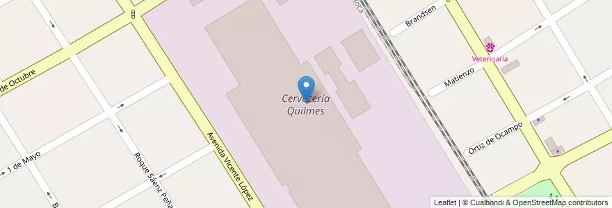 Mapa de ubicacion de Cervecería Quilmes en Argentina, Provincia Di Buenos Aires, Partido De Quilmes, Quilmes.