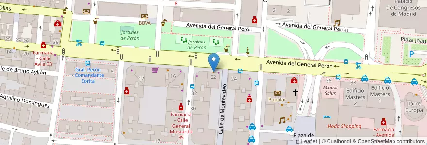 Mapa de ubicacion de Cervecería Qve en 西班牙, Comunidad De Madrid, Comunidad De Madrid, Área Metropolitana De Madrid Y Corredor Del Henares, Madrid.