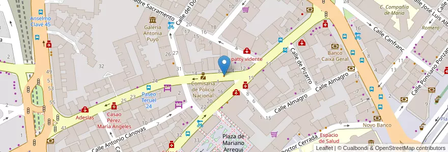 Mapa de ubicacion de Cervecería Resacas en إسبانيا, أرغون, سرقسطة, Zaragoza, سرقسطة.