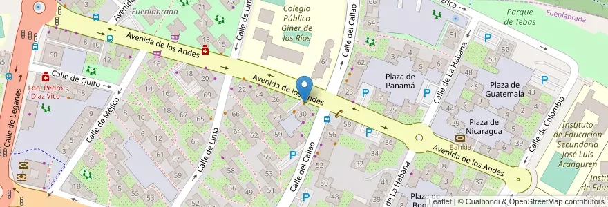Mapa de ubicacion de Cervecería Rubio en 스페인, Comunidad De Madrid, Comunidad De Madrid, Área Metropolitana De Madrid Y Corredor Del Henares, Fuenlabrada.