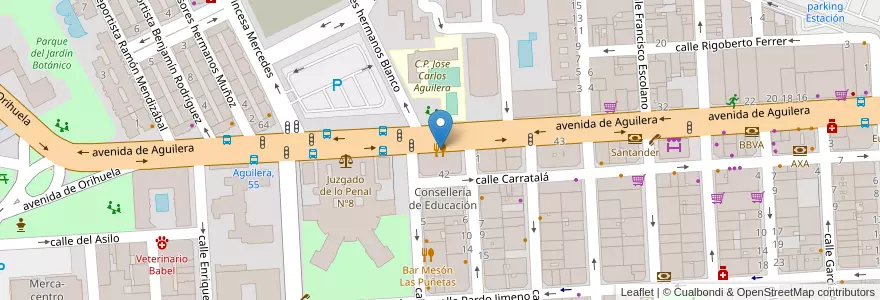 Mapa de ubicacion de Cervecería Tapería ZEUS en Spanien, Valencianische Gemeinschaft, Alicante, L'Alacantí, Alicante.
