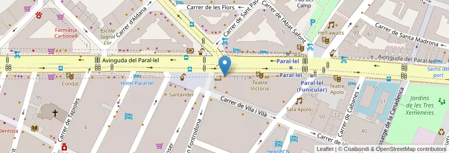 Mapa de ubicacion de Cerveseria Pepe en Espanha, Catalunha, Barcelona, Barcelonès, Barcelona.