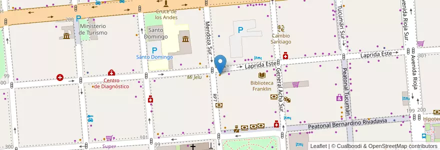 Mapa de ubicacion de Cerveza Light en الأرجنتين, سان خوان, تشيلي, Capital.