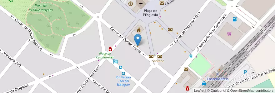 Mapa de ubicacion de Cervezeria Internacional en スペイン, カタルーニャ州, Barcelona, Baix Llobregat, Castelldefels.