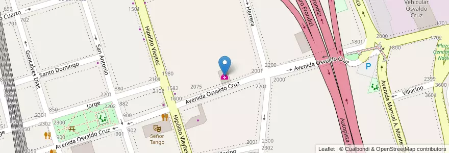 Mapa de ubicacion de CeSAC Nº 16, Barracas en Argentinië, Ciudad Autónoma De Buenos Aires, Partido De Avellaneda, Comuna 4, Buenos Aires.