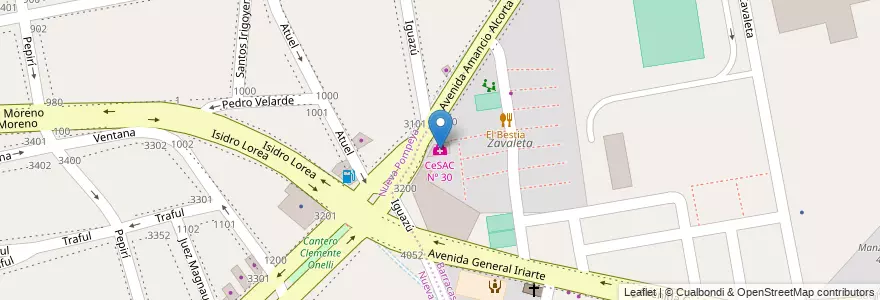 Mapa de ubicacion de CeSAC Nº 30, Barracas en 아르헨티나, Ciudad Autónoma De Buenos Aires, Comuna 4, 부에노스아이레스.