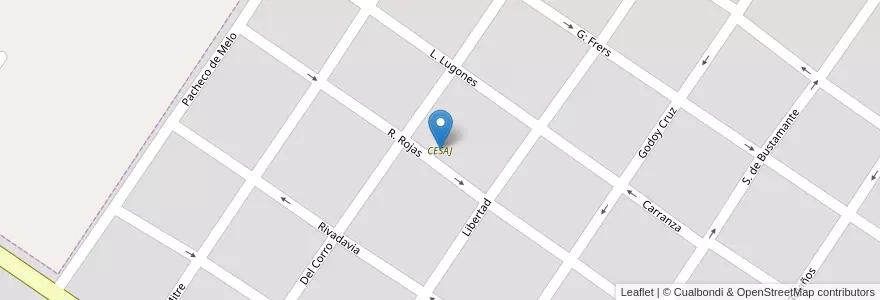 Mapa de ubicacion de CESAJ en Argentinië, Buenos Aires, Partido De Baradero, Baradero.