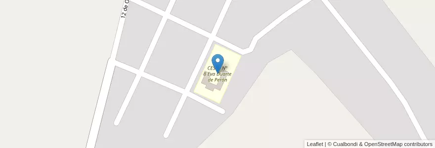 Mapa de ubicacion de CESEP N° 8 Eva Duarte de Perón en Аргентина, Формоса, Departamento Pilagás, Municipio De El Espinillo, El Espinillo.
