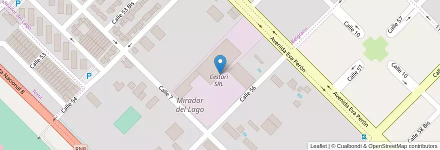 Mapa de ubicacion de Cestari SRL en Argentinië, Buenos Aires, Partido De Colón, Colón.